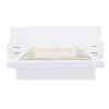 CoasterEssence 202990Q Jessica - Queen Platform Bed With Rail Seating - White