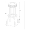 CoasterEveryday 2299R Retro - Upholstered Metal Swivel Bar Stool (Set of 2) - Red