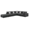 CoasterEssence 551324-SET Serene - 6 Piece Upholstered Modular Sectional Sofa - Charcoal