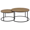 Coaster Fine Furniture 736030 Lainey - 2 Piece Round Nesting Coffee Table - Mango