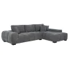 Coaster Fine Furniture 509965B2 Octavia - RAF Chaise With Pillows, Box 2 of 2 - Charcoal Gray