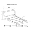 CoasterEssence 203500KW Felicity - Wood California King LED Panel Bed - White High Gloss