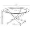 CoasterEveryday 707888-S2 Brooke - 2 Piece Round Glass Top Coffee Table Set - Brass