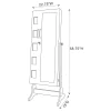 CoasterEssence 904031 Doyle - Cheval Mirror With Jewelry Storage - White