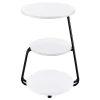 Coaster Fine Furniture 930071 Hilly - 3-Tier Round Accent Side Table - White And Black