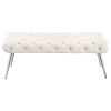 Coaster Fine Furniture 910334 Ella - Upholstered Tufted Bench Stainless Steel Legs Ivory