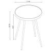 Coaster Fine Furniture 723918-S3 Kaelyn - 4 Piece Round Coffee And End Table Set - Gold