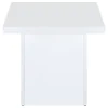 Coaster Fine Furniture 710897 Devar - Square Engineered Wood Side End Table - White High Gloss