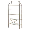 CoasterEssence 804393 Serena - 5-Shelf Glass Bookshelf - Gold