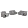 Coaster Fine Furniture 602551-S3 Gilson - 3 Piece Chenille Upholstered Sofa Set - Gray