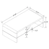 CoasterEssence 703798 Airell - Rectangular Coffee Table With Shelf - White High Gloss