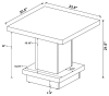 CoasterEveryday 705167 Reston - Square Engineered Wood Side End Table - Cappuccino