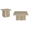 Coaster Fine Furniture 710878-S2 Devar - 2 Piece Square Coffee End Table Set - Distressed Pine