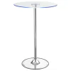 CoasterEssence 122400 Thea - Round Glass Top LED Bistro Bar Table - Chrome