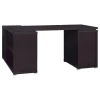 CoasterEveryday 800517 Yvette - 3-Drawer L-Shape Computer Desk - Cappuccino