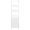 Coaster Fine Furniture 961652 Amherst - 3-Shelf Radio Weave Cane Metal Accent Cabinet - White