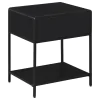 Coaster Fine Furniture 930235 Amherst - 1-Drawer Radio Weave Rattan Metal Side Table - Black