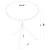 CoasterEssence 182861 Kenzo - Round Galvanized Steel Bistro Bar Table - Silver