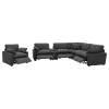 Coaster Fine Furniture 609530P-SET Collins - 6 Piece Modular Power Reclining Sectional - Dark Gray