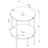 Coaster Fine Furniture 710338-S2 Jonelle - 2 Piece Round Coffee And End Table Set - Gold / Smoke