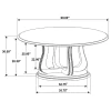Coaster Fine Furniture 123120 Trofello - Round Pedestal Dining Table - White Washed