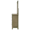 Coaster Fine Furniture 207533M Hazlewood - 6-Drawer Bedroom Dresser With Mirror - Vineyard Oak