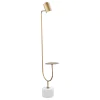 CoasterEssence 923309 Jodie - Adjustable Floor Lamp Side Table - Antique Brass