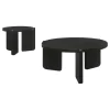 Coaster Fine Furniture 709678-S2 Cordova - 2 Piece Solid Wood Coffee And End Table Set - Black