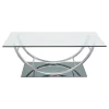 Coaster Fine Furniture 704988-S3 Danville - 3 Piece Glass Top Coffee And End Table Set - Chrome