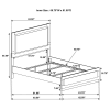 Coaster Fine Furniture 224771Q Caraway - Wood Queen LED Panel Bed - White