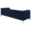 CoasterEssence 509211 Chalet - Upholstered Tuxedo Arm Tufted Sofa - Blue