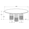 Coaster Fine Furniture 709668 Astoria - Round Genuine Marble Coffee Table - White
