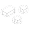 CoasterEssence 700285 Brooks - 3 Piece Rectangular Coffee Table Set - Cappuccino