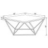 CoasterEssence 700846 Meryl - Square Faux Marble Top Coffee Table - White And Gold