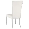 CoasterElevations 111102 Kerwin - Velvet Upholstered Dining Side Chair (Set of 2) - White