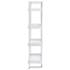 CoasterEssence 803402 Ember - 4-Shelf Bookshelf White High - Gloss And Chrome