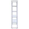 CoasterEssence 910050 Larson - 4-Shelf Glass Bookshelf - Chrome