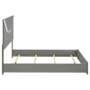Coaster Fine Furniture 224971QB2 Ives - Queen Side Rails & Slats, Box 2 of 2 - Gray High Gloss