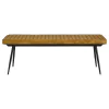 CoasterEssence 110643 Misty - Leather Upholstered Dining Bench - Antique Camel