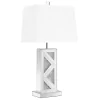 CoasterElevations 920141 Carmen - Tapered Shade Mirrored Table Lamp - Silver