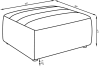 CoasterElevations 551623 Sunny - Square Upholstered Ottoman - Natural