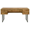 CoasterEveryday 800999 Analiese - 4-Drawer Writing Desk - Rustic Nutmeg