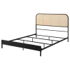 Coaster Fine Furniture 360351Q Amherst - Radio Weave Rattan Metal Queen Bed - Black