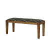 CoasterEssence 910177 Lamont - Fabric Upholstered Accent Bench - Black And Natural
