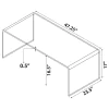 CoasterEssence 705328 Ripley - Rectangular Tempered Bent Glass Coffee Table - Clear