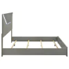 Coaster Fine Furniture 224971KEB2 Ives - King Side Rails & Slats, Box 2 of 2 - Gray High Gloss