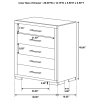 CoasterEssence 200715 Jessica - 5-Drawer Bedroom Chest - Cappuccino