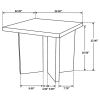 Coaster Fine Furniture 708497 Andando - Square Solid Wood End Table - Mango Brown