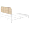 Coaster Fine Furniture 360301Q Amherst - Radio Weave Rattan Metal Queen Bed - White