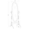 CoasterEveryday 3101 Foyet - Wood Adjustable Full Length Cheval Mirror - Merlot